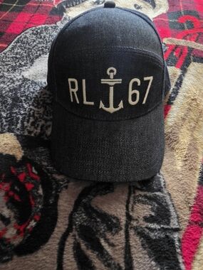 Polo by Ralph Lauren Navy Blue RL 67 Anchor Baseball Cap